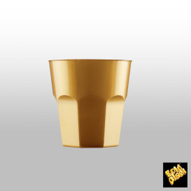 Vaso Plastico para Cocktail Oro PS  Ø73mm 220ml (50 Uds)