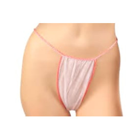 Tanga en TST de PP Dama Mini  Blanco (100 Uds)