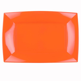 Bandeja de Plastico Naranja Nice PP 345x230mm (6 Uds)