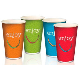 Vaso Cartón 32 Oz/1000 ml "Enjoy" Ø11,2cm (50 Uds)