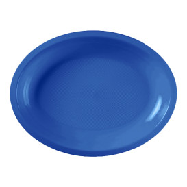 Bandeja Ovalada Azul Mediterraneo Round PP 305mm (25 Uds)