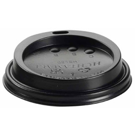 Tapa Agujero Negra Vaso 12, 16 y 22 Oz Ø9,0cm (125 Uds)