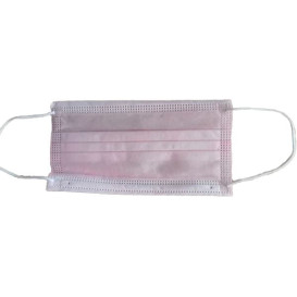 Mascarilla Rosa de Triple Capa con gomas (50 Uds)