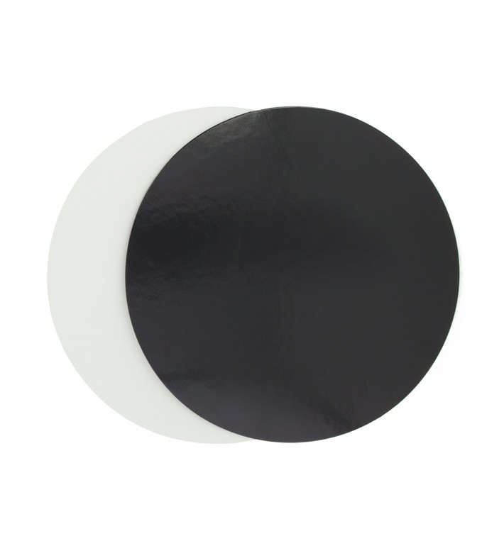 Disco de Carton Negro y Blanco 260 mm (100 Uds)