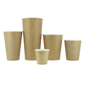 Vaso Cartón 100% ECO 2,5 Oz/75ml Kraft Ø5cm (50 Uds)