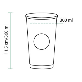 Vaso Cartón 12 Oz/360ml "Specialty to go" Ø8,0cm (55 Uds)