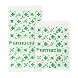 Bolsa de Papel Blanca Farmacia 14+7x28cm (250 Uds)