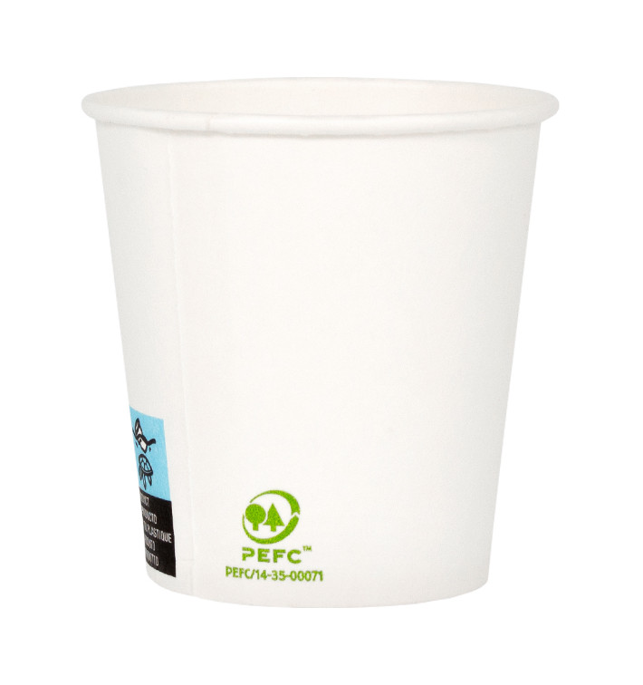 Vaso Cartón 4 Oz/120ml Blanco Ø6,2cm (80 Uds)