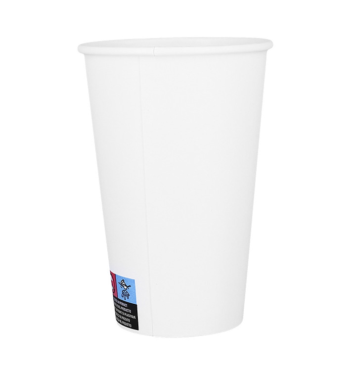 Vaso Cartón ECO 16 Oz/480ml Blanco Ø9cm (50 Uds)