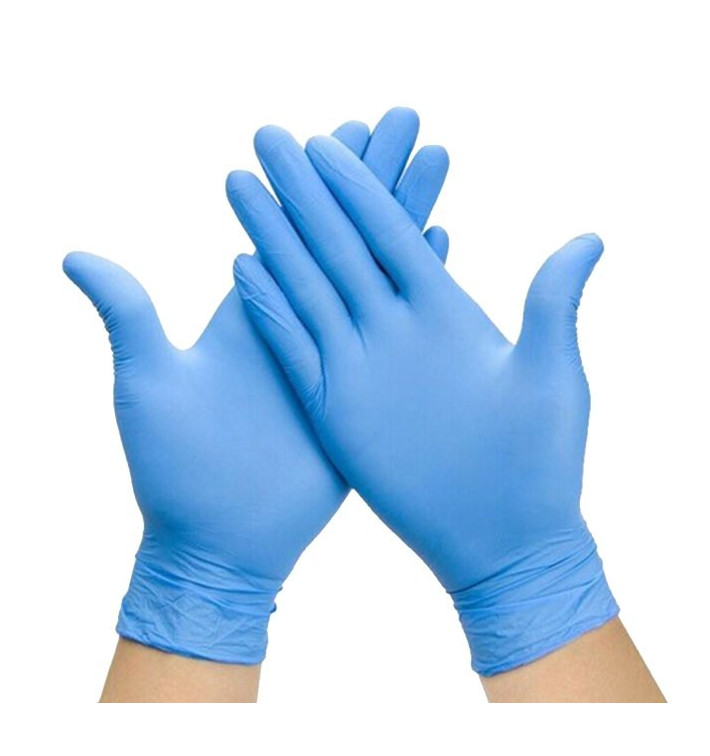 Guantes de Nitrilo Sin Talco Azul Talla L AQL 1.5 (100 Uds)