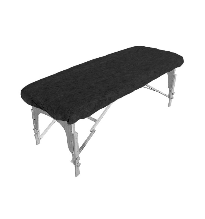 Sábana Ajustable Plus TST de PP Negro 95x220cm (1 Ud)