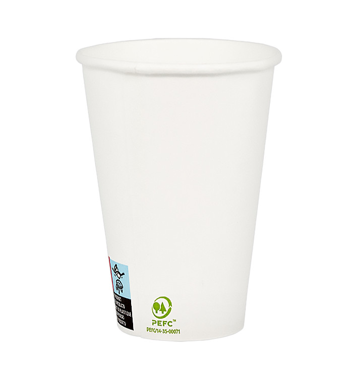 Vaso Cartón 12Oz/385ml Blanco Ø9,0cm (50 Uds)