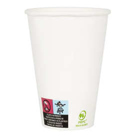 Vaso Cartón 12Oz/385ml Blanco Ø9,0cm (50 Uds)