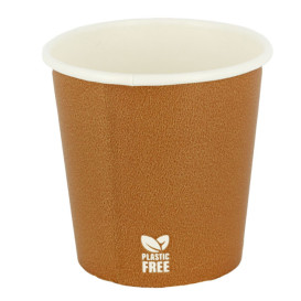 Vaso Cartón Plastic Free 4 Oz/120ml "Caramelo" Ø6,2cm (100 Uds)