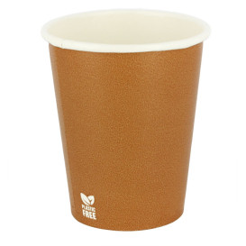 Vaso Cartón Plastic Free 7 Oz/210ml "Caramelo" Ø7cm (50 Uds)