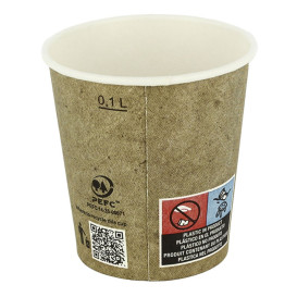 Vaso Cartón 4Oz/120ml Kraft Ø6,2cm (80 Uds)