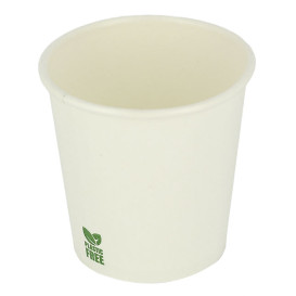 Vaso Cartón Plastic Free 4 Oz/120ml Blanco Ø6,2cm (100 Uds)