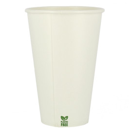 Vaso Cartón Plastic Free 12 Oz/360ml Blanco Ø8cm (50 Uds)