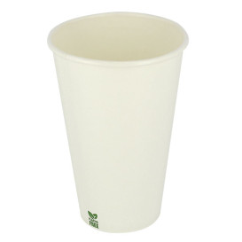 Vaso Cartón Plastic Free 12 Oz/360ml Blanco Ø8cm (50 Uds)