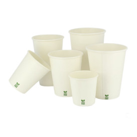 Vaso Cartón Plastic Free 4 Oz/120ml Blanco Ø6,2cm (100 Uds)