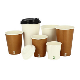 Vaso Cartón Plastic Free 4 Oz/120ml "Caramelo" Ø6,2cm (100 Uds)