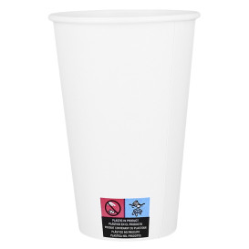 Vaso Cartón ECO 16 Oz/480ml Blanco Ø9cm (50 Uds)