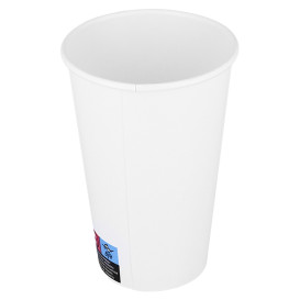 Vaso Cartón ECO 16 Oz/480ml Blanco Ø9cm (50 Uds)