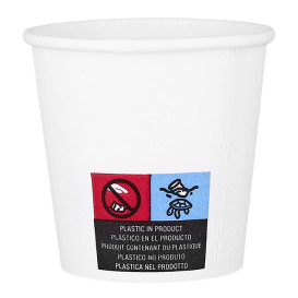 Vaso Cartón ECO 4 Oz/120ml Blanco Ø6,2cm (100 Uds)