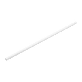 Pajita Recta de Papel Blanco Ø6mm 20cm (250 Uds)