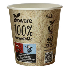 Vaso de Carton Eco. BioWare PLA 4Oz/120ml Ø6,2cm (80 Uds)