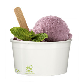 Tarrina de Cartón para Helados Ecológica 140ml (60 Uds)