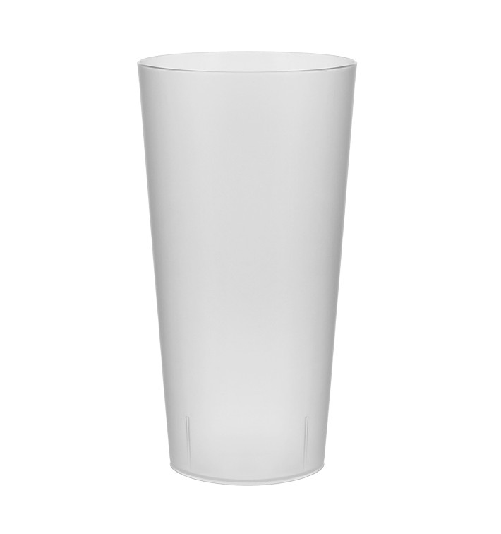 Vaso Reutilizable de Plástico PP Translúcido 400ml (14 Uds)