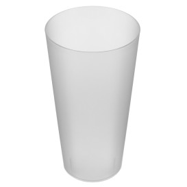 Vaso Reutilizable de Plástico PP Translúcido 400ml (14 Uds)