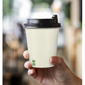 Vaso Cartón Plastic Free 7 Oz/210ml Blanco Ø7cm (50 Uds)