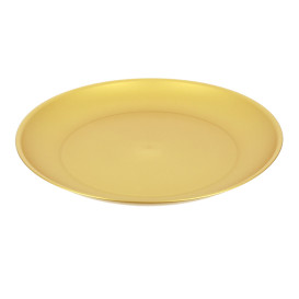 Plato Reutilizable Durable PP Mineral Oro Ø23,5cm (6 Uds)