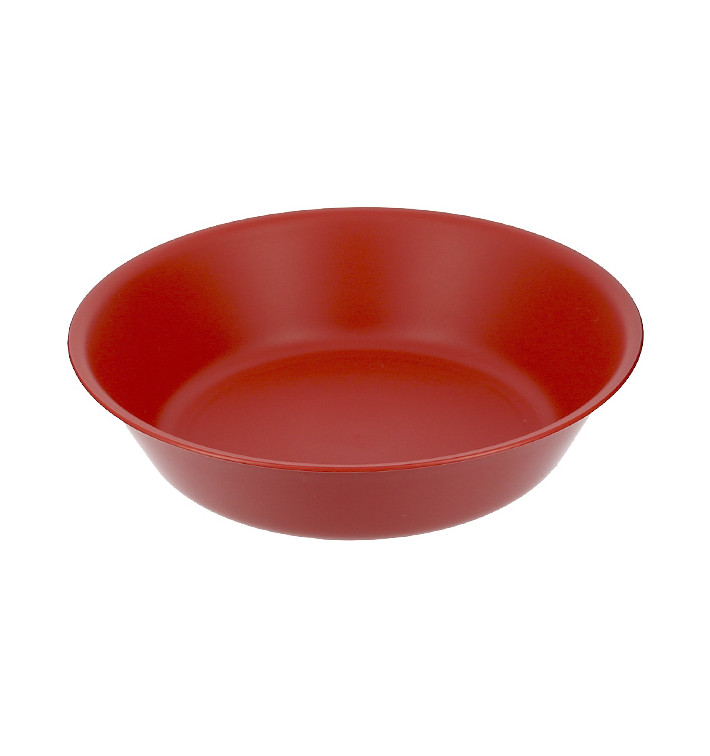 Plato Reutilizable Durable PP Mineral Rojo Ø18cm (6 Uds)