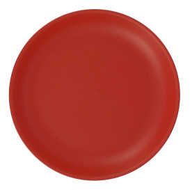 Plato Reutilizable Durable PP Mineral Rojo Ø21cm (6 Uds)