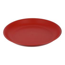 Plato Reutilizable Durable PP Mineral Rojo Ø21cm (6 Uds)