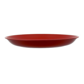 Plato Reutilizable Durable PP Mineral Rojo Ø21cm (6 Uds)