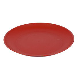 Plato Reutilizable Durable PP Mineral Rojo Ø23,5cm (6 Uds)