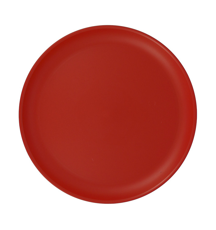 Plato Reutilizable Durable PP Mineral Rojo Ø27,5cm (6 Uds)