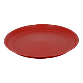 Plato Reutilizable Durable PP Mineral Rojo Ø27,5cm (6 Uds)