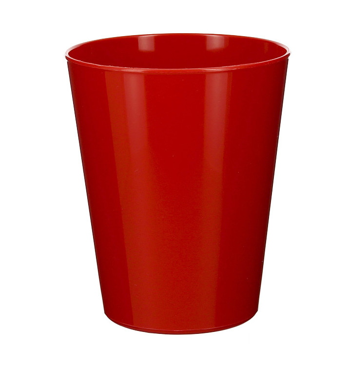 Vaso Reutilizable Durable PP Mineral Rojo 330ml (6 Uds)