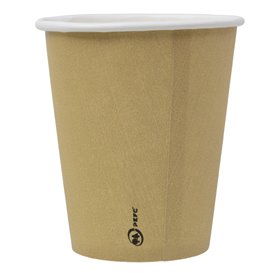 Vaso Cartón 9 Oz/280ml Kraft-Kraft Ø8,1cm (50 Uds)