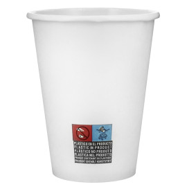 Vaso Cartón 12 Oz/360ml Blanco Ø8,9cm (40 Uds)