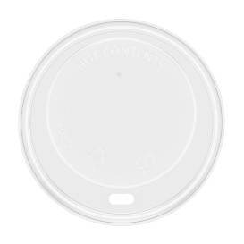 Tapa Travel con Agujero PS para Vaso Cartón Blanca Ø9,0cm (100 Uds)