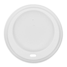 Tapa Travel con Agujero PS para Vaso Cartón Blanca Ø9,0cm (100 Uds)