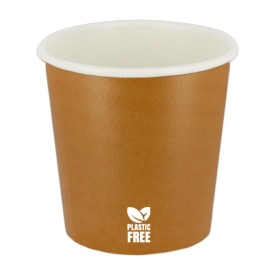 Vaso Cartón Plastic Free 4 Oz/120ml "Caramelo" Ø6,2cm (100 Uds)