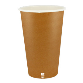 Vaso Cartón Plastic Free 16 Oz/480ml "Caramelo" Ø9,0cm (50 Uds)