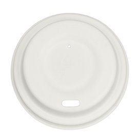 Tapa Travel con Agujero Fibra Moldeada Blanca Ø6,2cm (50 Uds)